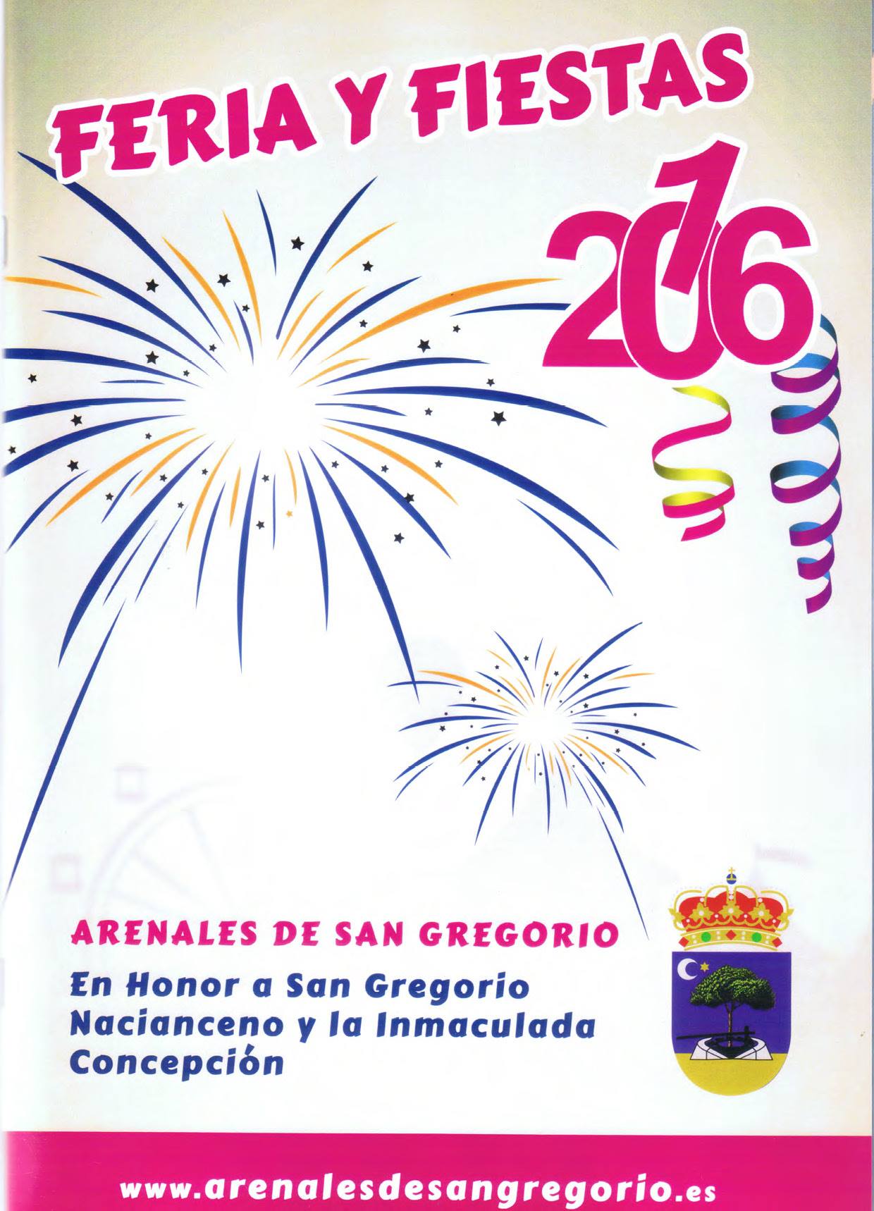 Feria y Fiestas en honor de San Gregorio Nacianceno y la Inmaculada Concepción 2016 Arenales de San Gregorio